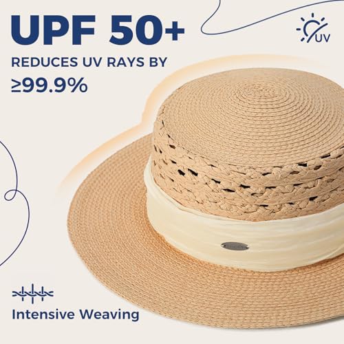 Sombrero de paja con ala ancha ajustable ACUSHLA miniatura 5