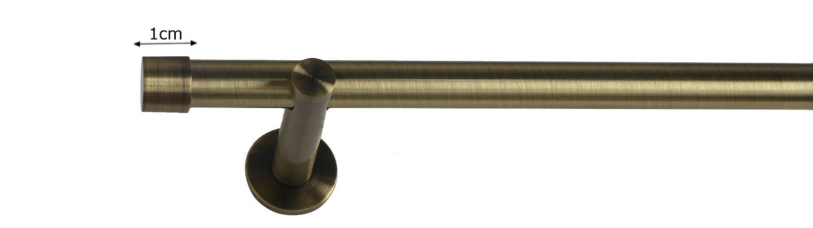 Klemmstange Für Gardinen Interdeco Gardinenstange Zweiläufig – Rundrohr & Innenlauf In Messing-Optik, 200 Cm Länge Gardinenstange Messing