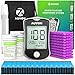 AUVON DS-W Blood Sugar Kit (No Coding Required), High-Tech Diabetes Blood Glucose Meter with 100 Test Strips, 25 30G Lancets, Lancing Device