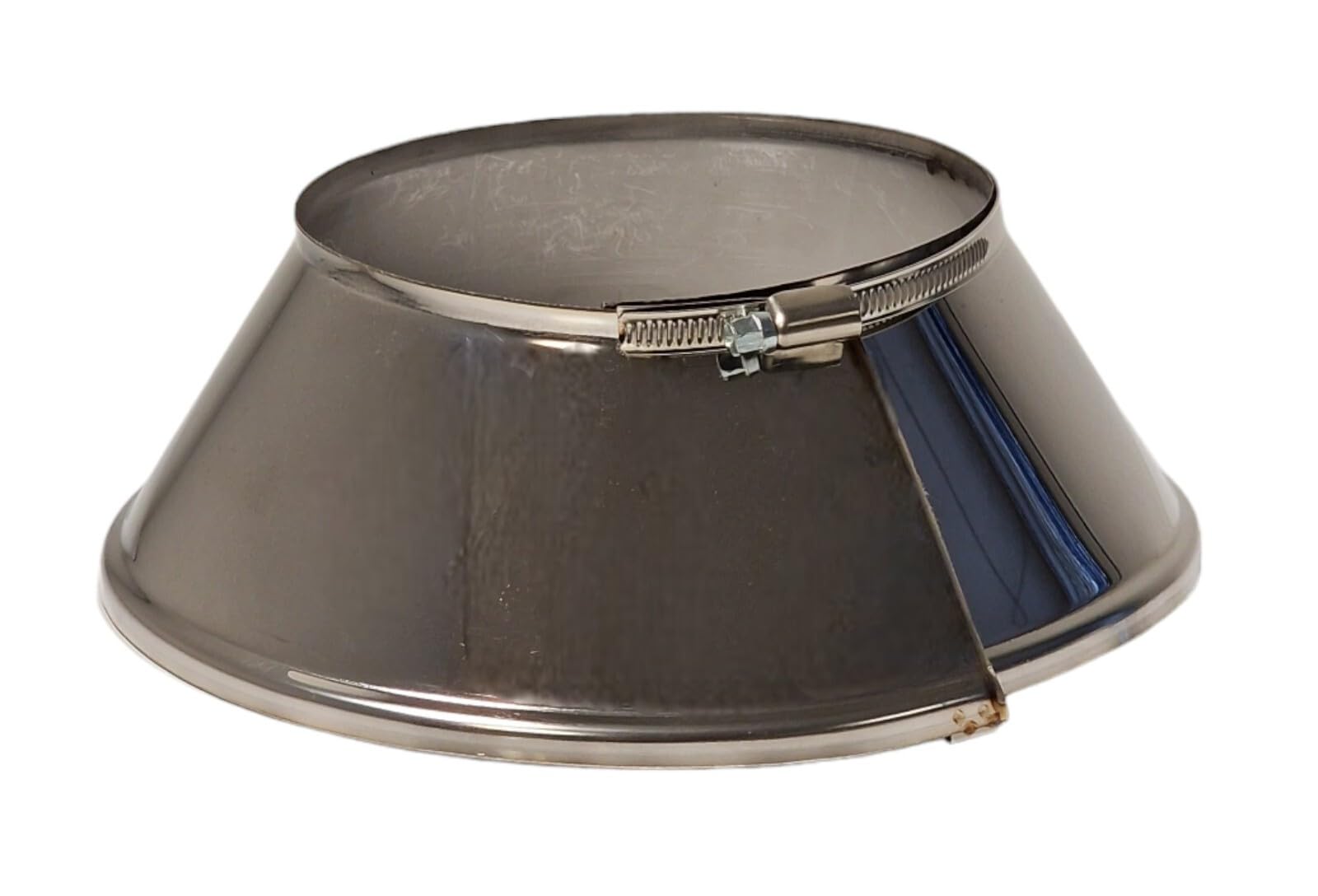 Stainless Steel Flue Liner Storm Collar, Stove Pipe Rosette with Clip, Chimney Tube Plate, Roof Rain Protection Cover (80mm)
