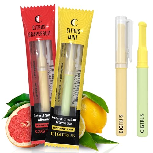 Craving Relief Inhaler (2-Pack) - Natural Quit Smoking Substitute, Nicotine & Tobacco-Free, Cigtrus' Non-Electric Solution (Citrus Grapefruit & Lemon Lime)