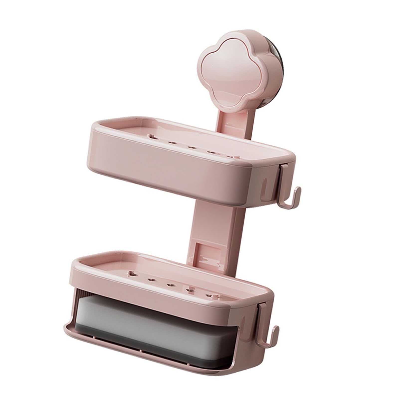 Tsophreniq Soap Soap Holder for Shower Single Layer Wall Mounted Rack NoDrilling Draining for Bathroom Wall Mounted Tray