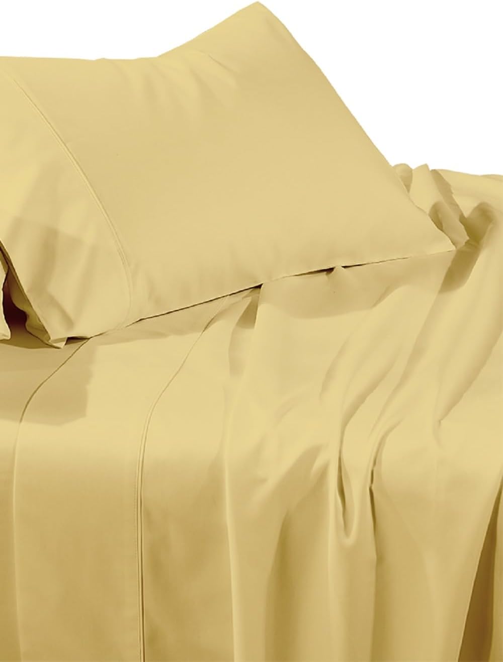 Brushed Microfiber Flat Sheet Only (Queen Size, Solid Black) with 2 Matching Pillowcases as Bonus