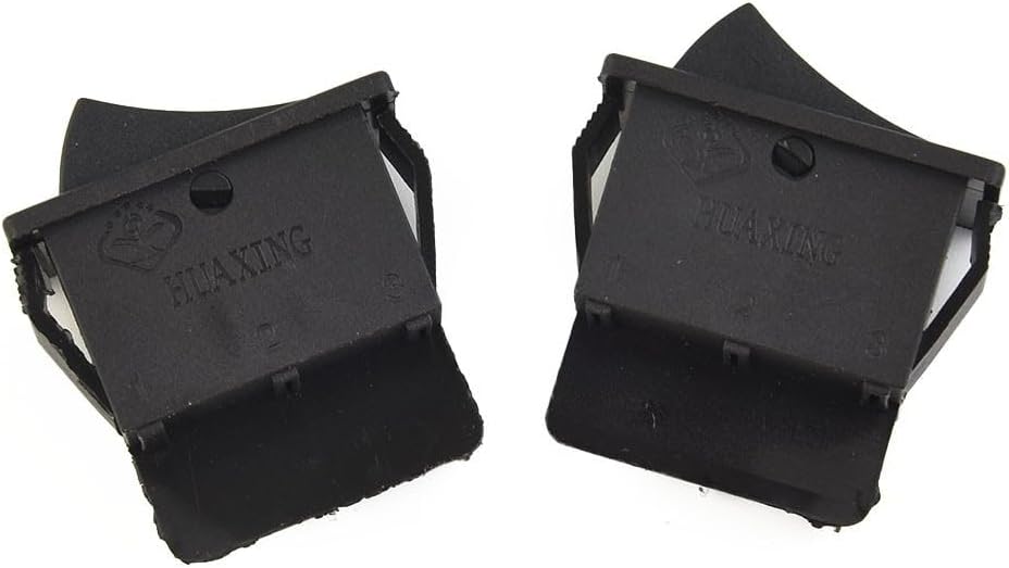 2-Pack Rocker Foot Switch 6V 12V Ride Car Accelerator Pedal Reset Control with 2-Pin Socket Replacement Black