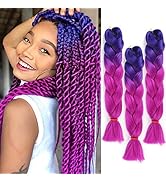 Cerisun Braiding Hair Extensions 24 Inch, Kanekalon Jumbo Braid, 3Pcs/Lot High Temperature Synthe...