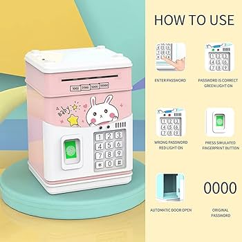 Amazon | 子供用 貯金箱 電子貯金箱 お札 小銭 硬貨用 金庫 小型