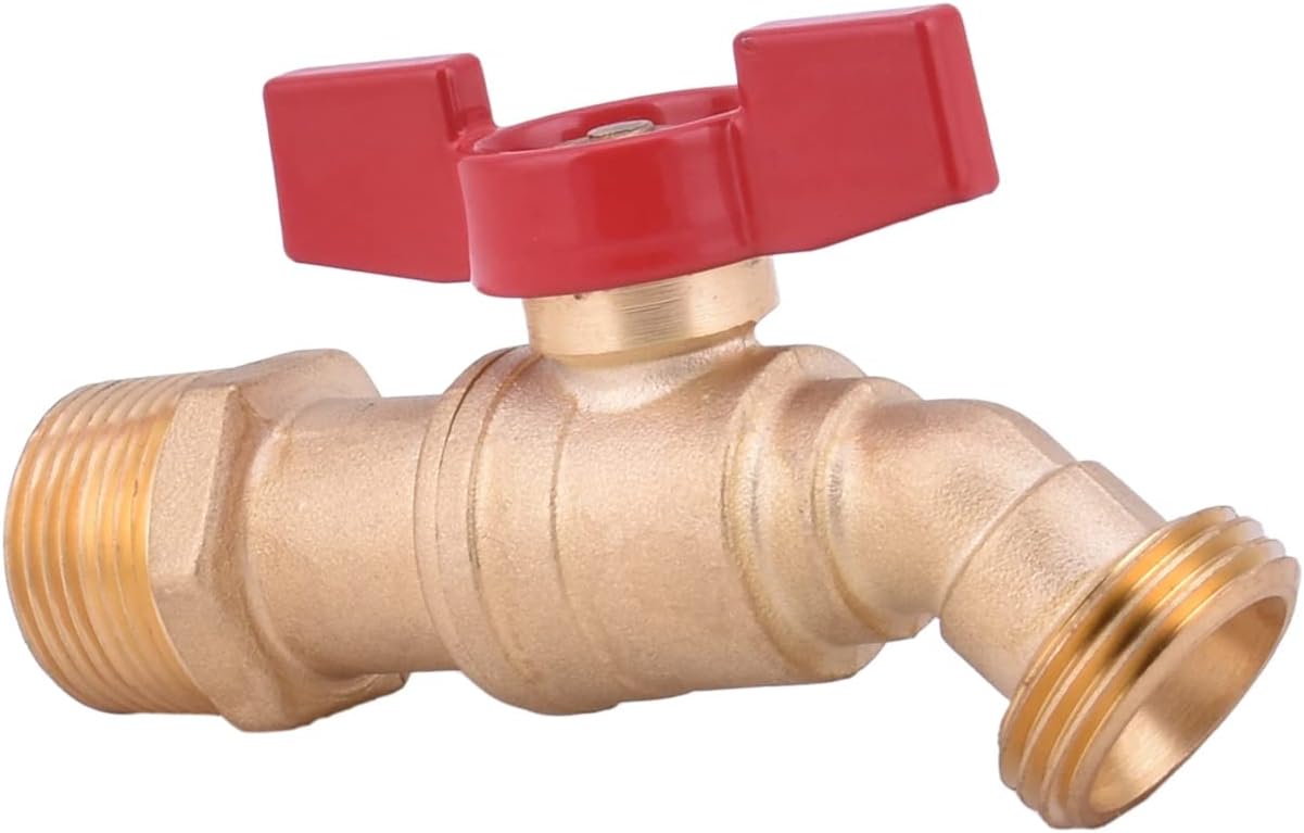 (10-Packs) Male Hose Bibb 1/2" MIP × 3/4" MHT with 1/4-Turn Water Hose Shut Off Valve, Hreaded Garden Hose Outlet Ideal for Gardens, patios, Boiler Drain