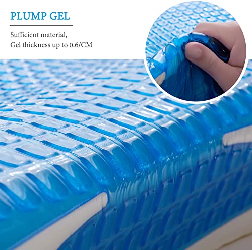 Eucior Cooling Gel Pillow,Memory Foam Cooling Gel Pillow,Cooling Orthopedic Memory Foam Pillow For Side Back Stomach Sleeper,A Relaxed Sleeping Experience - Pack Of 1(Queen Size) #TOP6