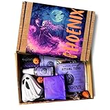 Magica scatola per eventi Samhain con candele da altare, sapone, kit di condimento per candele, olio per unzione e guide per celebrazioni..