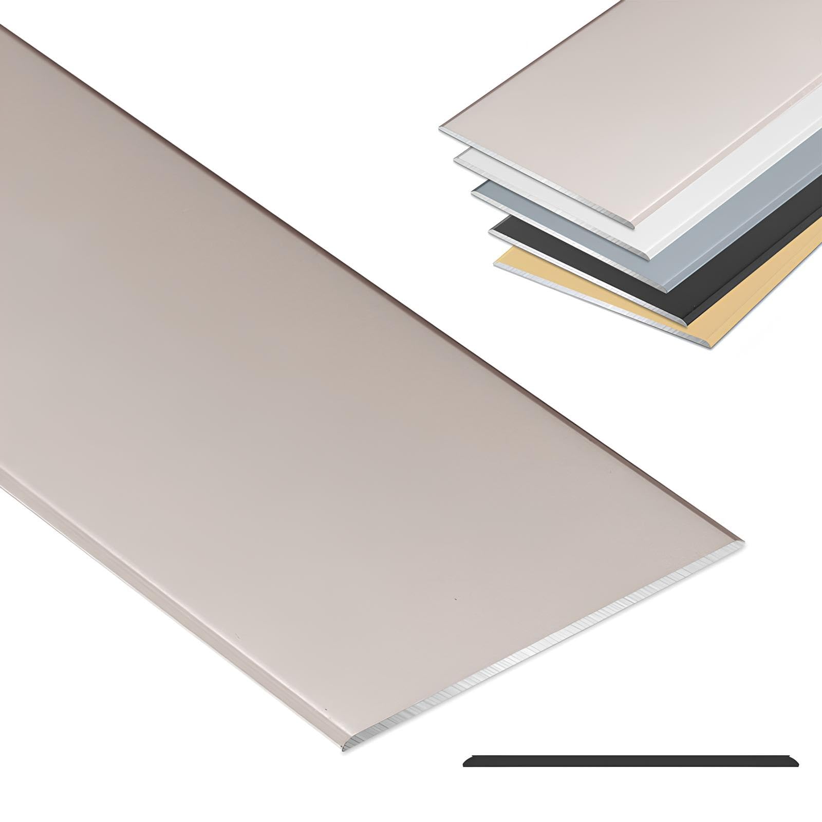 70mm Extra Wide Aluminum Flat Self Adhesive Floor Transition Strip Door Bar
