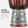 Meinl Percussion African Mini Djembe - Extra Small Handdrum - With Goat Head - Diameter 4,5 Inches - Mahogany, Multicoloured (HDJ8-XXS) #3