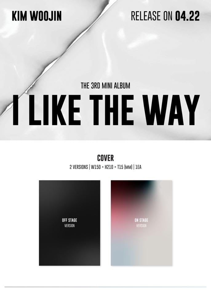 Álbum KIM WOOJIN - I LIKE THE WAY ON Stage ver + Beneficios de preorden + Paquete exclusivo BolsVos con regalos K-POP miniatura 3