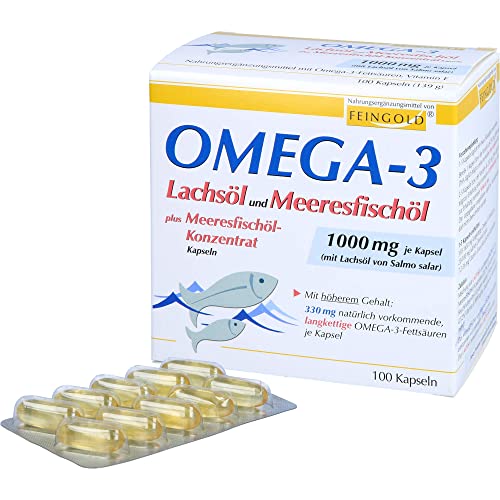 Omega 3 Lachsöl und Meeresfischöl Kapseln