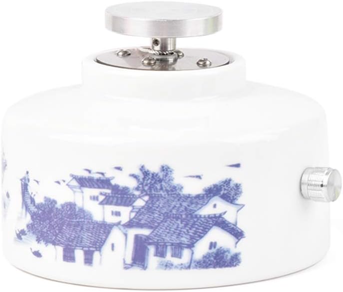 Huanyu Mini Pottery Wheel Machine 4.3CM Turntable USB Clay Making Ceramic Machine 2300RPM DIY Clay Tool Blue and White Porcelain (Pattern with Jiangnan Water Village)