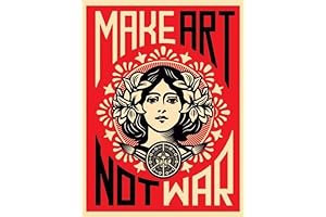 Make Art Not War Anti-War Peace Poster Print 18 x 24 inches