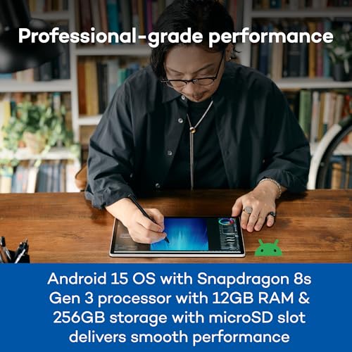 Image of Wacom MovinkPad Pro 14, Android Mobile Drawing Tablet, 14 inch OLED No Computer Needed, Battery-Free Slim Pro Pen 3, 12GB RAM /256GB Storage, Anti-Glare Matte Screen, All-In-One Portable Digital Art Tablet