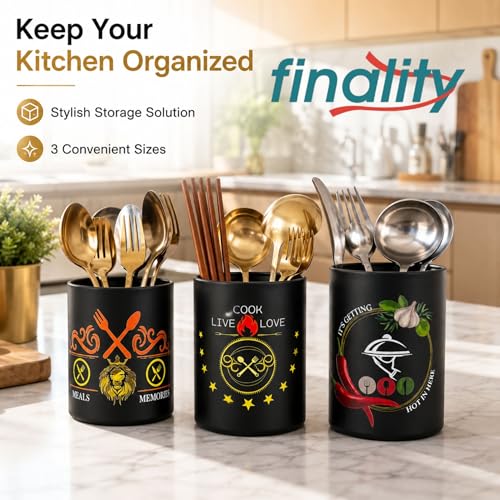 Image of FINALITY cutlery holder for kitchen accessories, Best use for spatula holder (Black + UV + 9-11)