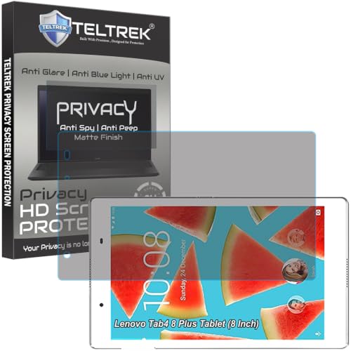 Image of Privacy Matte Anti Peep Screen Guard Compatible With Lenovo Tab4 8 Plus Tablet (8 Inch Tablet) Anti Spy Screenguard Not a Tempered Glass Screen Protector