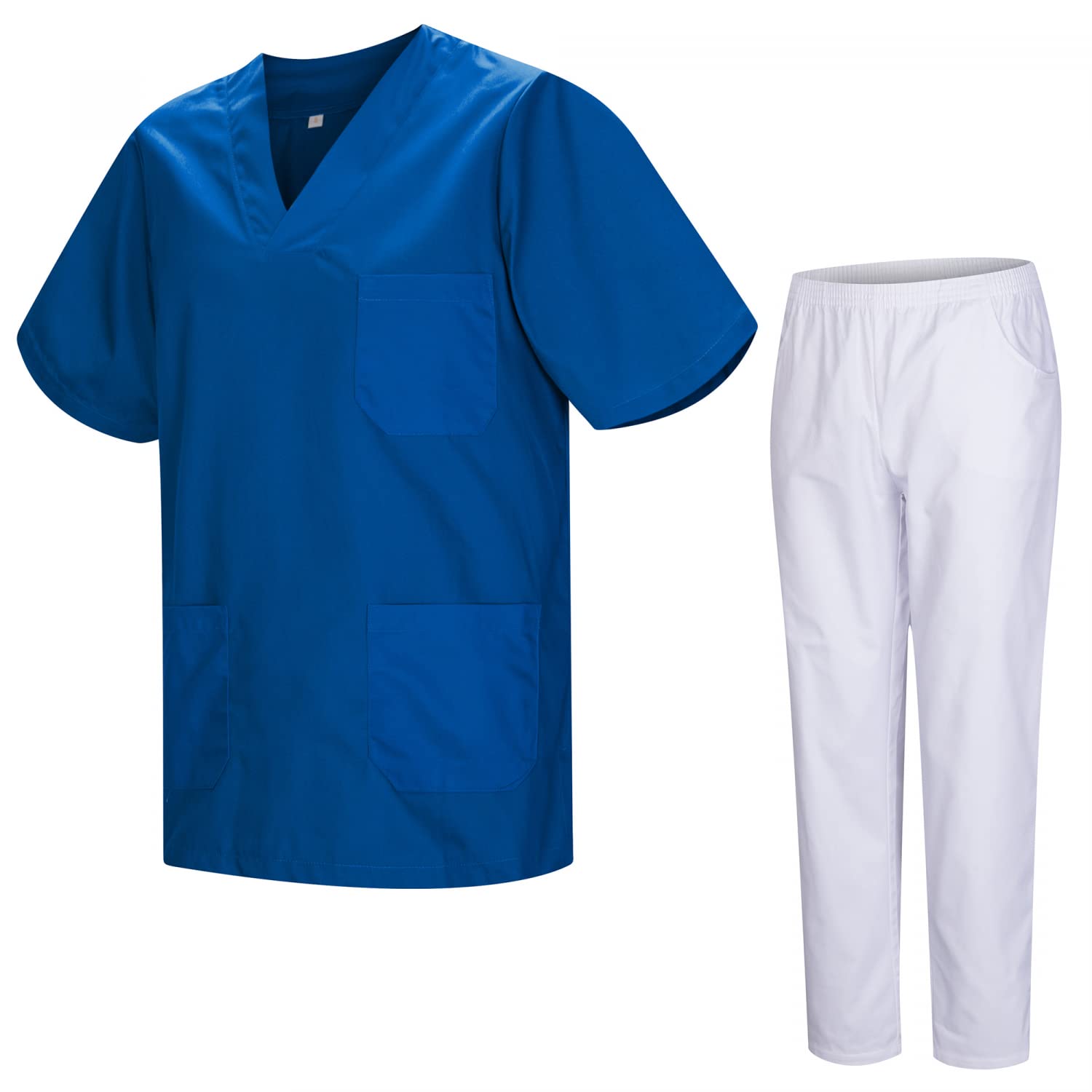 MISEMIYA - Unisex-Schrubb-Set - Medizinische Uniform mit Oberteil und Hose 817-8312-BLANCO