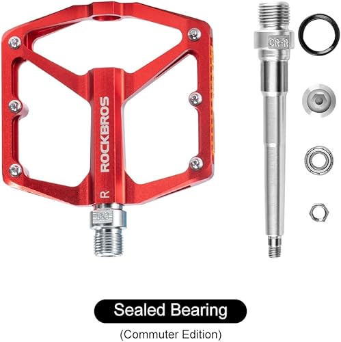 Miniatura 5 de ROCKBROS Pedales de Bicicleta de Montaña Pedales MTB Pedales Planos de Bicicleta de Aluminio 916" Rodamiento Sellado Plataforma Ligera para