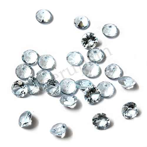 Topaze bleue naturelle en vrac 6 mm pour fabrication de bijoux facettés