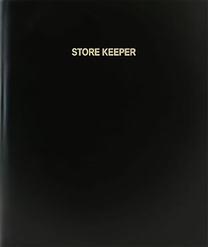 BookFactory Store Keeper Log Book/Journal/Logbook - 120 Page, 8.5x11, Black Hardbound XLog-120-7CS-A-L-BlackStore Keeper Log Book
