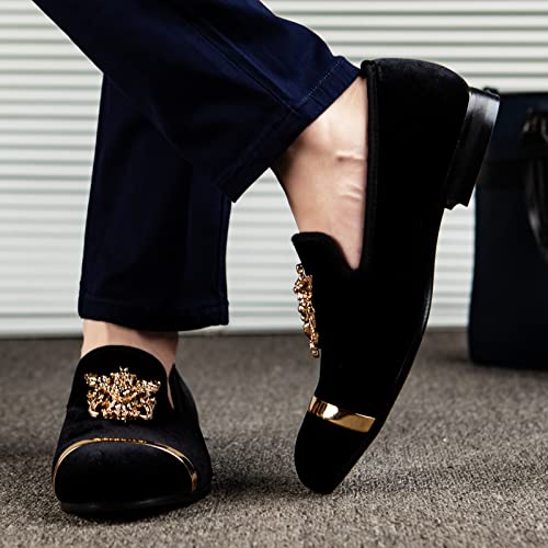 Image of Meijiana Men's Fashion Classic Microfiber PU Leather Loafers and Weeding Dress Shoes for Men
