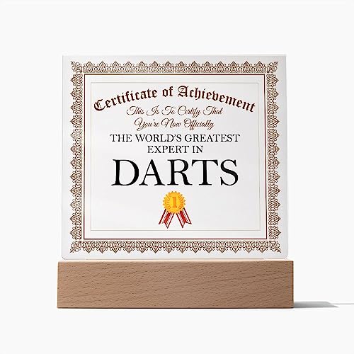 World's Greatest Expert In Darts - Square Acrylic Plaque