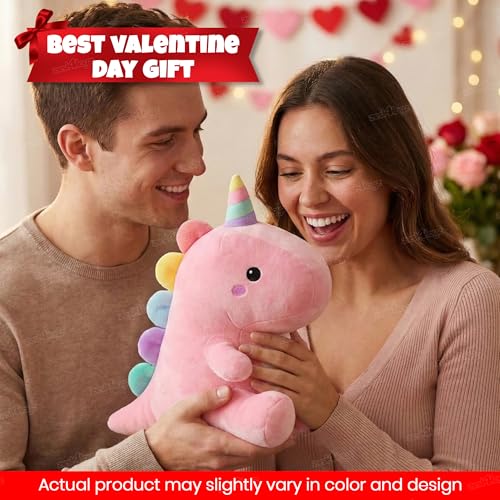 Image of Zest 4 Toyz Soft Toy for Girls (40 cm) Big Size | Cute Stuffed Animal Plush Toy | Baby Toys | Dragon Soft Toy Cuddly Teddy Bear for Kids | Birthday Gift for Girls - Pink