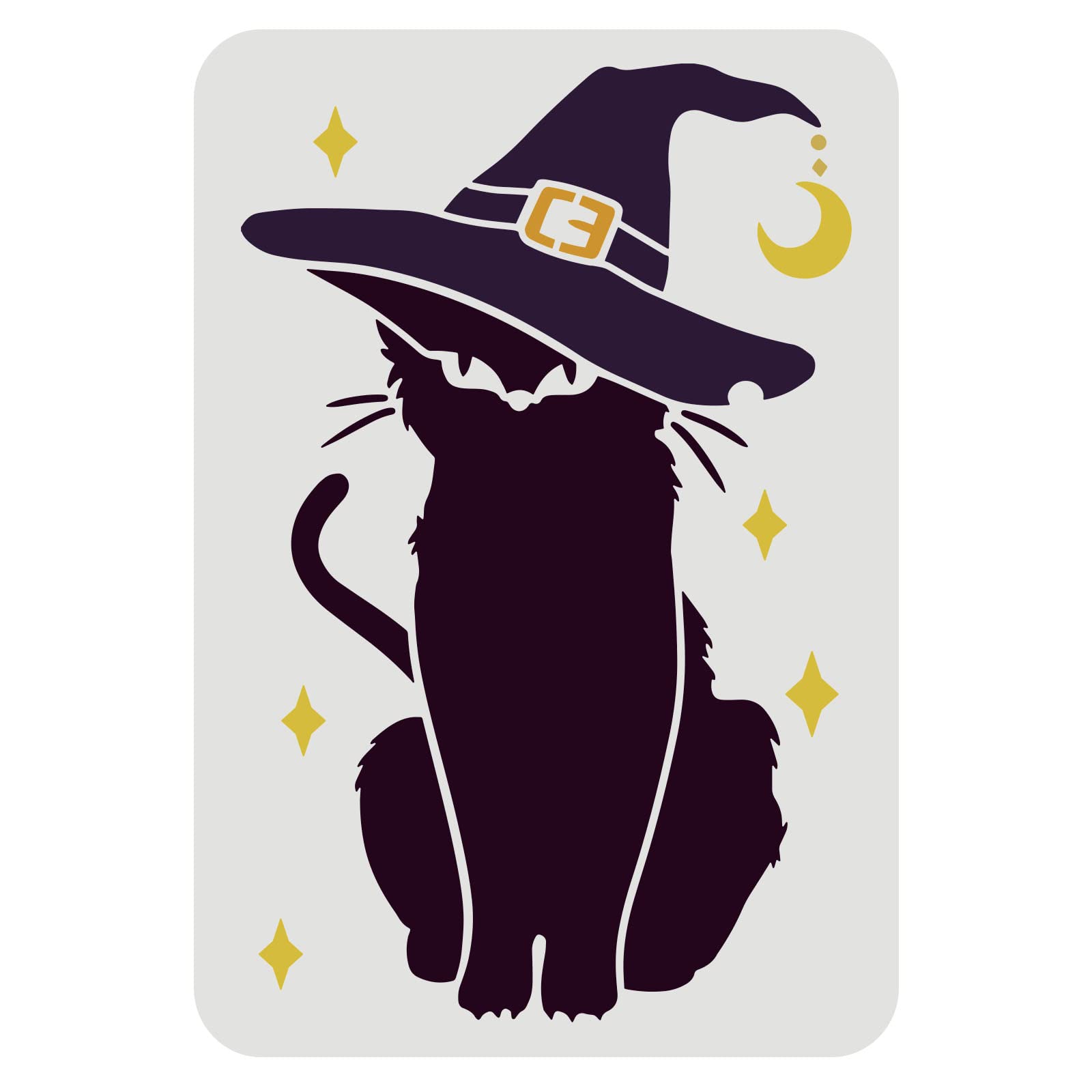 Amazon.com: FINGERINSPIRE Black Cat Halloween Stencil, 11.7x8.3 inch  Reusable Template Cat with Witch's Hat in Large Sizes for Painting DIY and  Crafts Art Projects Wood Wall DIY T-Shirt Halloween Home Decor :