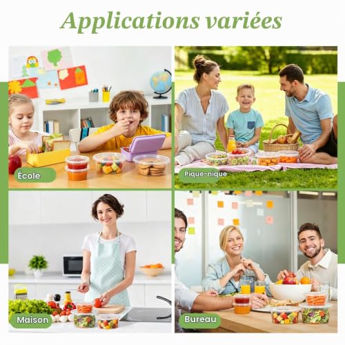Surflyee Lot de 50 Pot à Sauce avec Couvercle, 150ML Boîtes de Conservation – vue 7