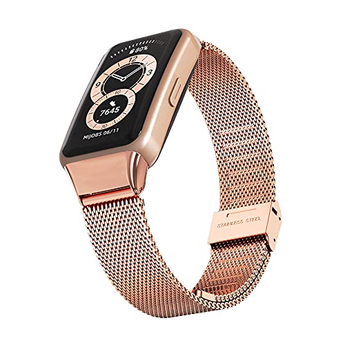 ▷ 3Chome Correa de metal para Honor Band 6 Smart Pulsera, bandas de