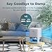 60 OZ Dehumidifiers for Home, Dual-Semiconductor Quiet Dehumidifier with Timer Sleep Mode Auto-Off 7 Colors Light Portable Small Dehumidifiers for Bathroom, Cloakroom, RV