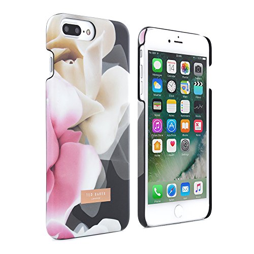 Official TED BAKER AW16 iPhone 7 Plus Case - Luxury Snap on Case / Cover in Flower Design for Women - Hard shell Back Cover for the Apple iPhone 7 Plus - Porcelain Rose Black