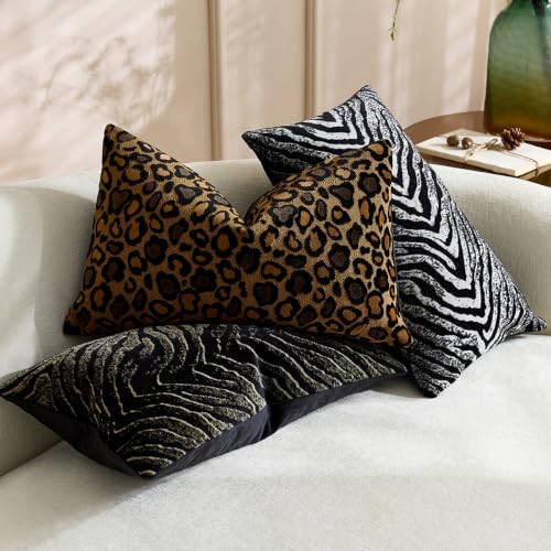 Fundas de almohada de terciopelo animal print para sala de estar 7