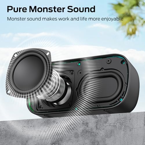 Image of Monster S150 Speaker, Strong Bluetooth 5.4, IPX7 Waterproof Wireless Speaker, Support Sulti-Channel Connection, HD Hands-Free Calling