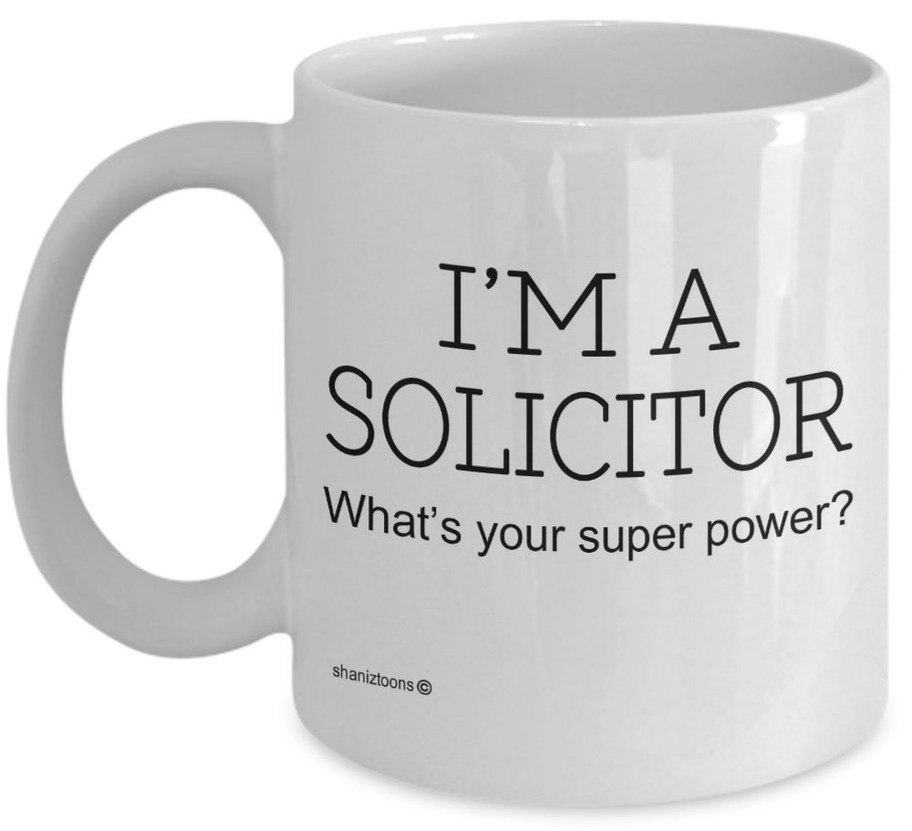Shaniztoons White Solicitor Funny Gift Mug