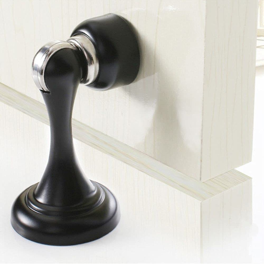 Magnetic Door Stop Odbojnik Magnetyczny Ze Stali Nierdzewnej Montowany Na Podłodze Do Drzwi Drewnianych Wielokolorowy(Schwarz)