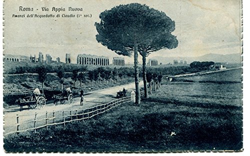 1922 Roma Via Appia Acquedotto di Claudio Carrozze Benevento FP B/N ANIM VG Cartolina Postale