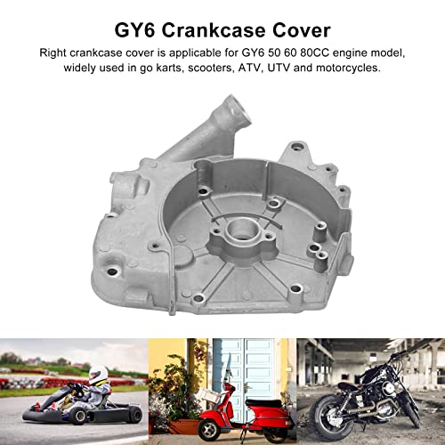Tampa do cárter do motor, tampa do cárter direita KIMISS para GY6 50 60 80CC tampa do cárter Tampa d
