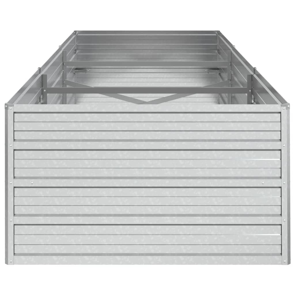 INLIFE Aiuola Rialzata Da Giardino In Acciaio Zincato | 240x80x77 Cm | Orto Rialzato Argento
