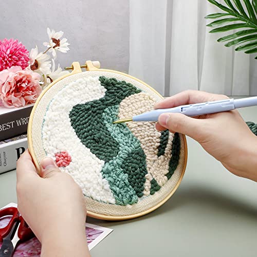 Tatuo 2 PCS 79 x 59 Inch Large Tufting Cloth with Marked Lines - Primary Monk's Cloth Punch Needle Fabric for Punch Needle Tufting DIY Crafts Rug Making Supplies