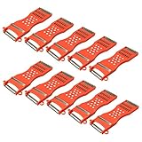 uxcell Plastic Frame Vegetable Fruit Slicer Peeler Shredder 10pcs Red Silver Tone