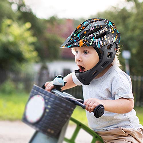Casque de vélo enfants ajustable avec protection menton contre les chutes de scooter