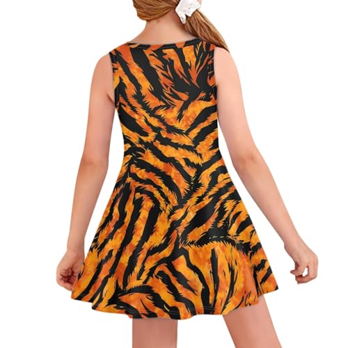 Toddler Sleeveless Dress for 3-16 Years Girl A-Line Swing Dress2