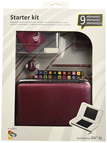 Kit 9 en 1 Rouge 3DSXL DSIXL pack accessoires de protection avec sacoche rigide