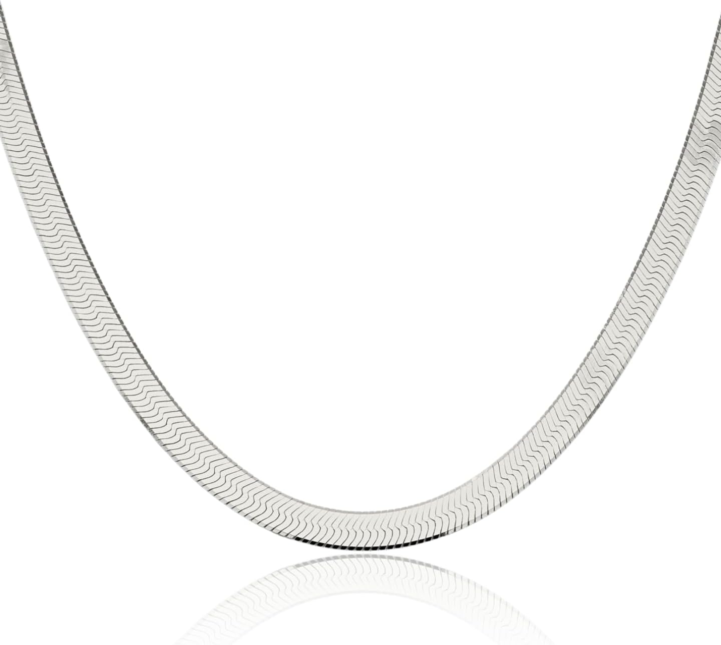 IceCarats 925 Sterling Silver 8mm Chunky Herringbone Chain Necklace Polished