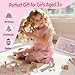 SMARTWO Wooden Makeup Toy Set for Toddler,Kids Pretend Play,Children Role Play Toys,Fake Cosmetics Salon Toys,Princess Dressup Accessories with Bag Birthday Gift for Girls 3 4 5 6