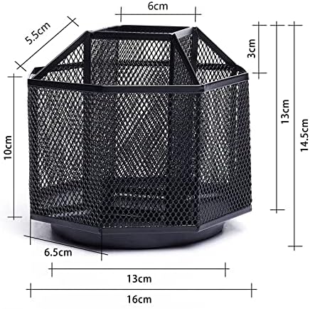 EXERZ Desk Organiser/Mesh Desk Tidy Candy/Pen Holder/Multifunctional Organiser 360 Rotating