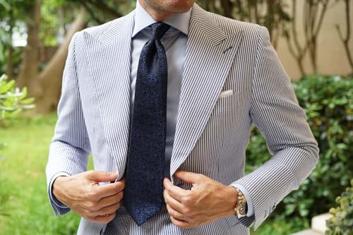 Image of OTAA Floral Necktie Casual Ties for Men - Perfect Neck Tie for Groomsmen Wedding Ties or Formal Occasions